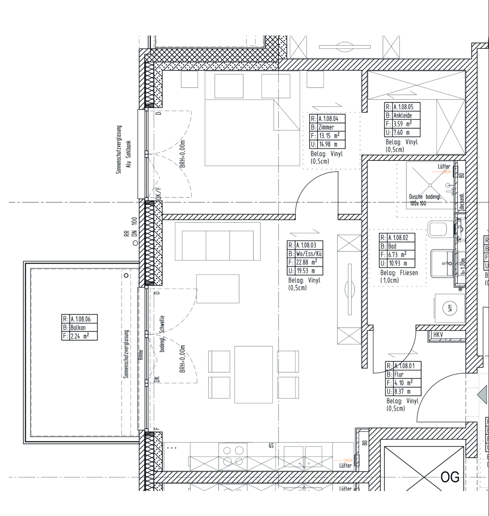 Grundriss der Wohnung